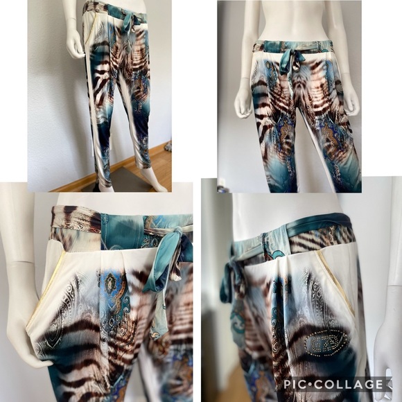SALE💥NWT WOMEN TRACKSUIT SHORT SLEEVES STRETCH HOODED JACKET/PANTS ANIMAL PRINT - Picture 6 of 13